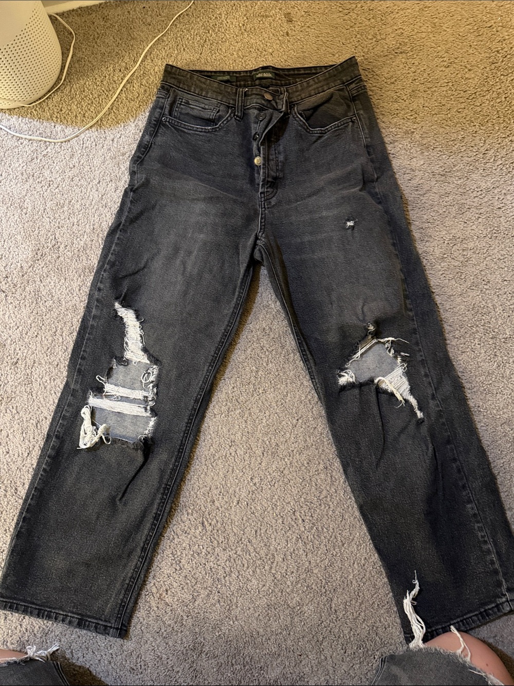Target Black Distressed Ankle Jeans